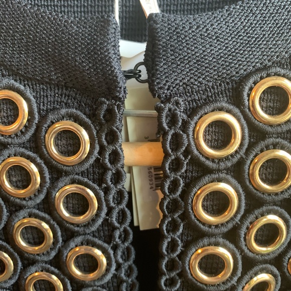 Maje Music Cropped Black Grommet Cardigan NWT - Picture 13 of 14